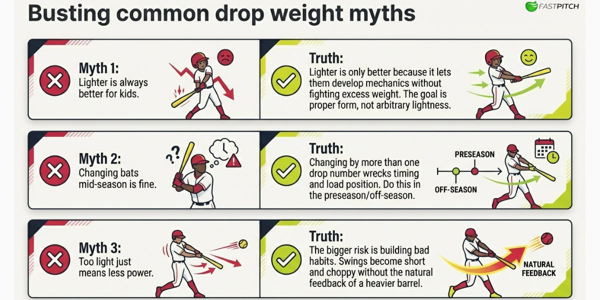 Fastpitch Bat Drop Weight Explained: How to Choose -8, -9, -10, -11, or -12 10