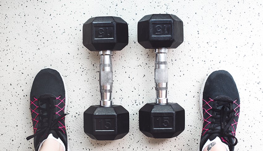 pair-of-dumbbells 5 Best At-Home Workouts For Softball Players 4