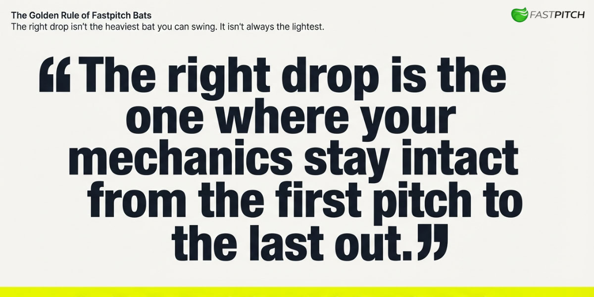 Fastpitch Bat Drop Weight Explained: How to Choose -8, -9, -10, -11, or -12 13